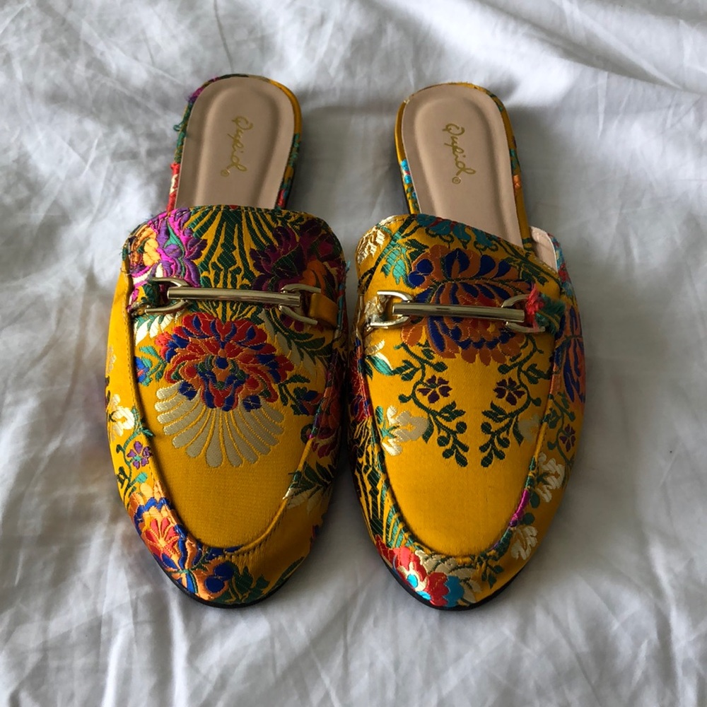 Bright Floral Loafers